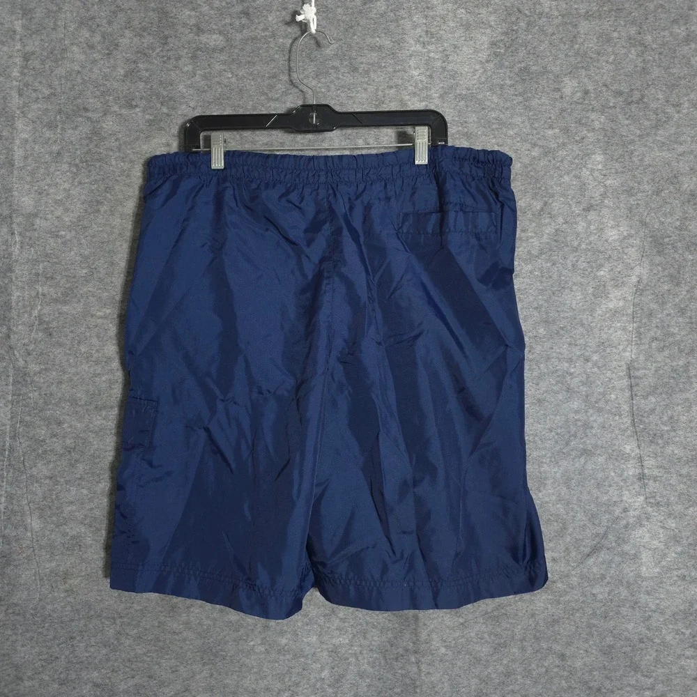 Nike Athletic Shorts Men Large Navy Blue Cargo Mesh Lined Sporty 7in Inseam 1542